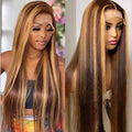 Women's Wigs Colored Medium Length Straight Hair