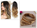 European and American wig female black gradient gold